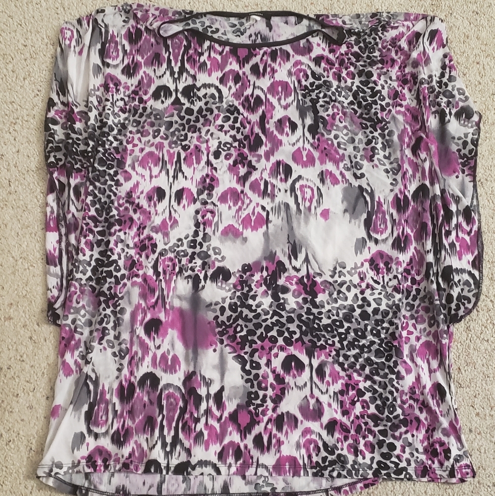 Espresso purple / black Print top,L.